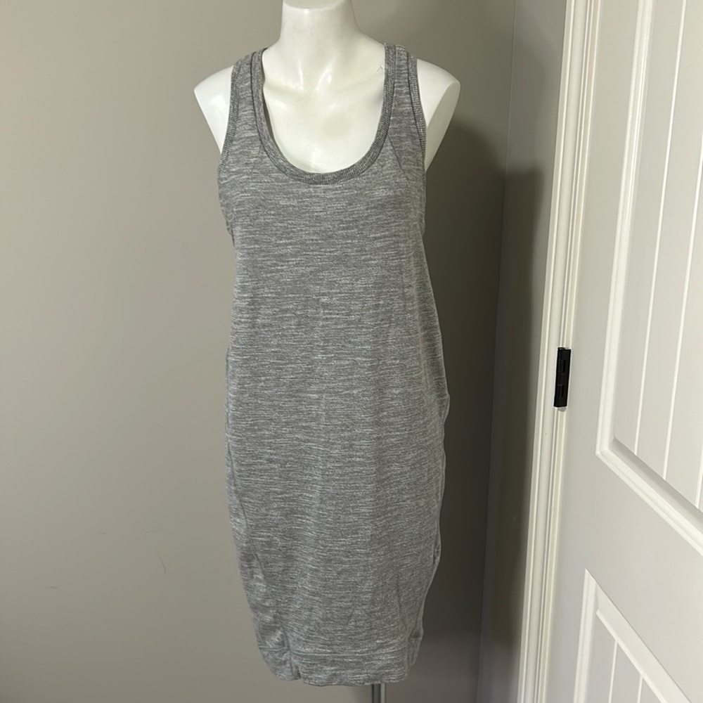 RAG and BONE DRESS Grey Racer Back Scoop Neck Sleeveless Knee Length Sz M